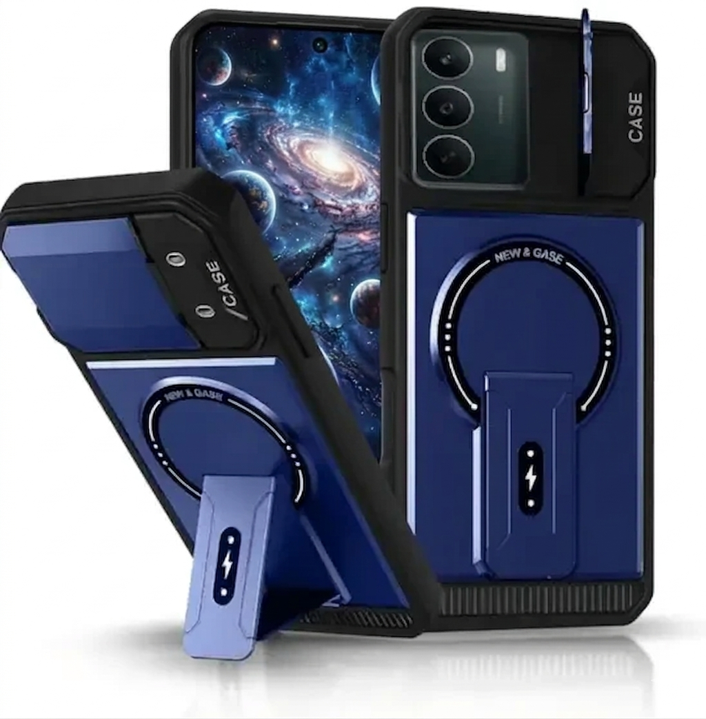Realme p3x 5g Plastic Back Cover (Grey, Magnetic Case)