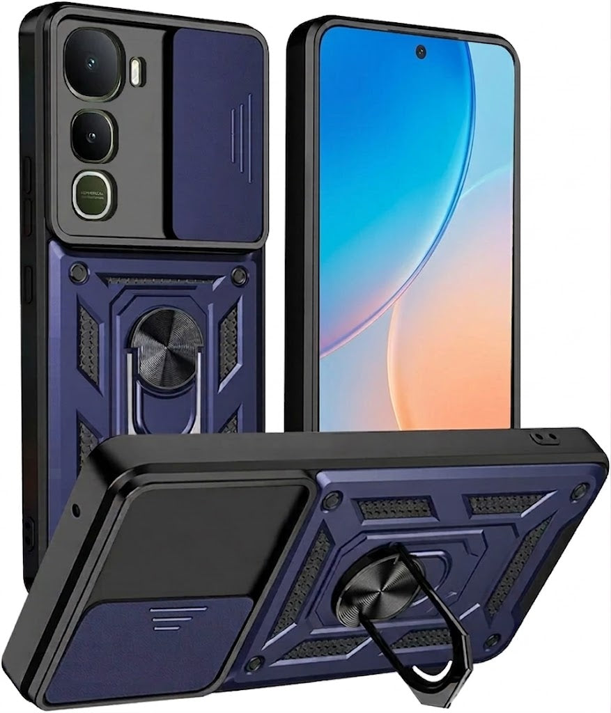 Vivo Y400 5g Back Cover Case Hybrid Armor (Sliding Shutter Camera Protection)